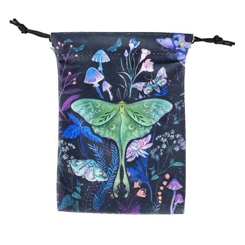 Tarot Card Storage Bag Luna Moth Witch Tarot Pouch-MoonChildWorld