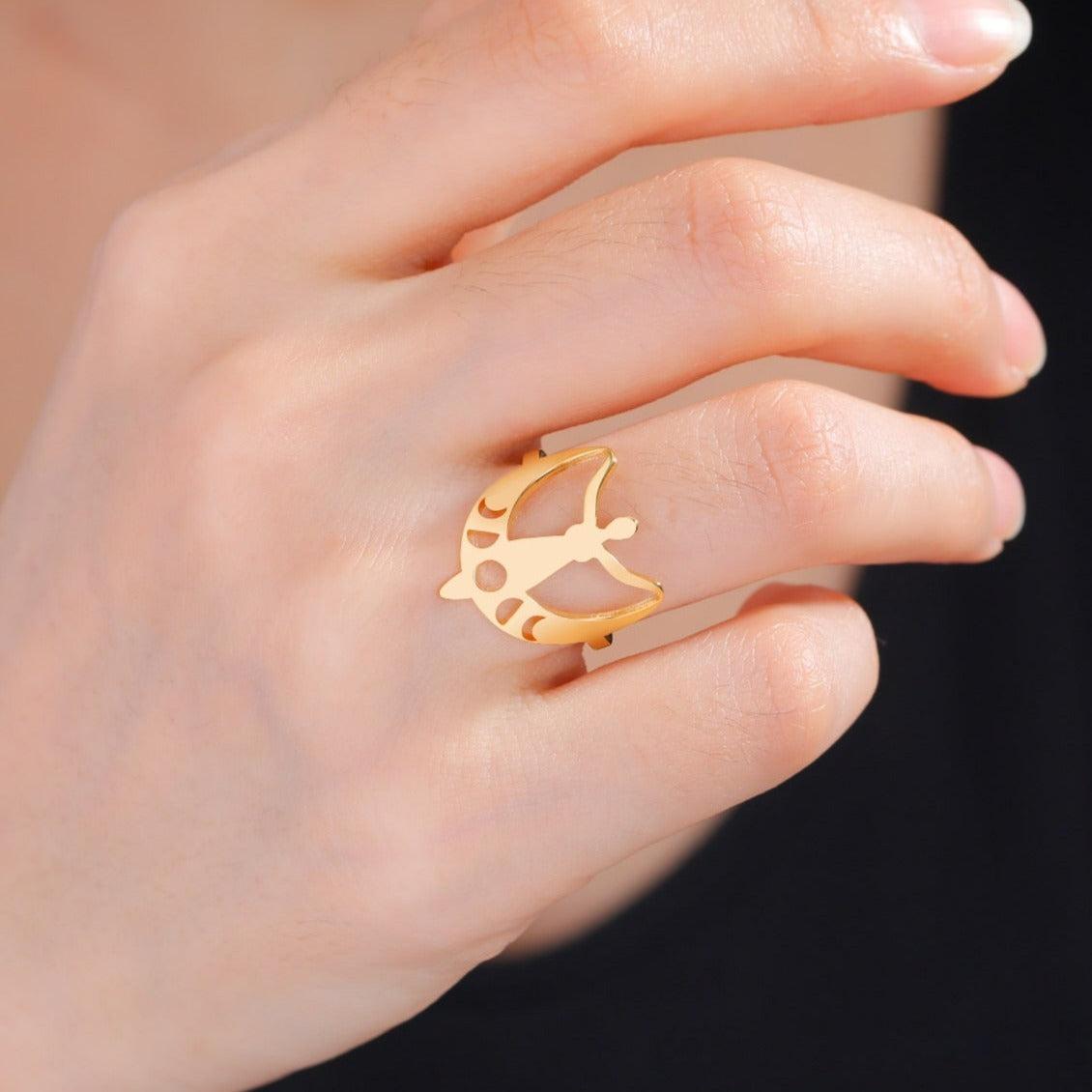 Wicca Moon Goddess Ring-MoonChildWorld