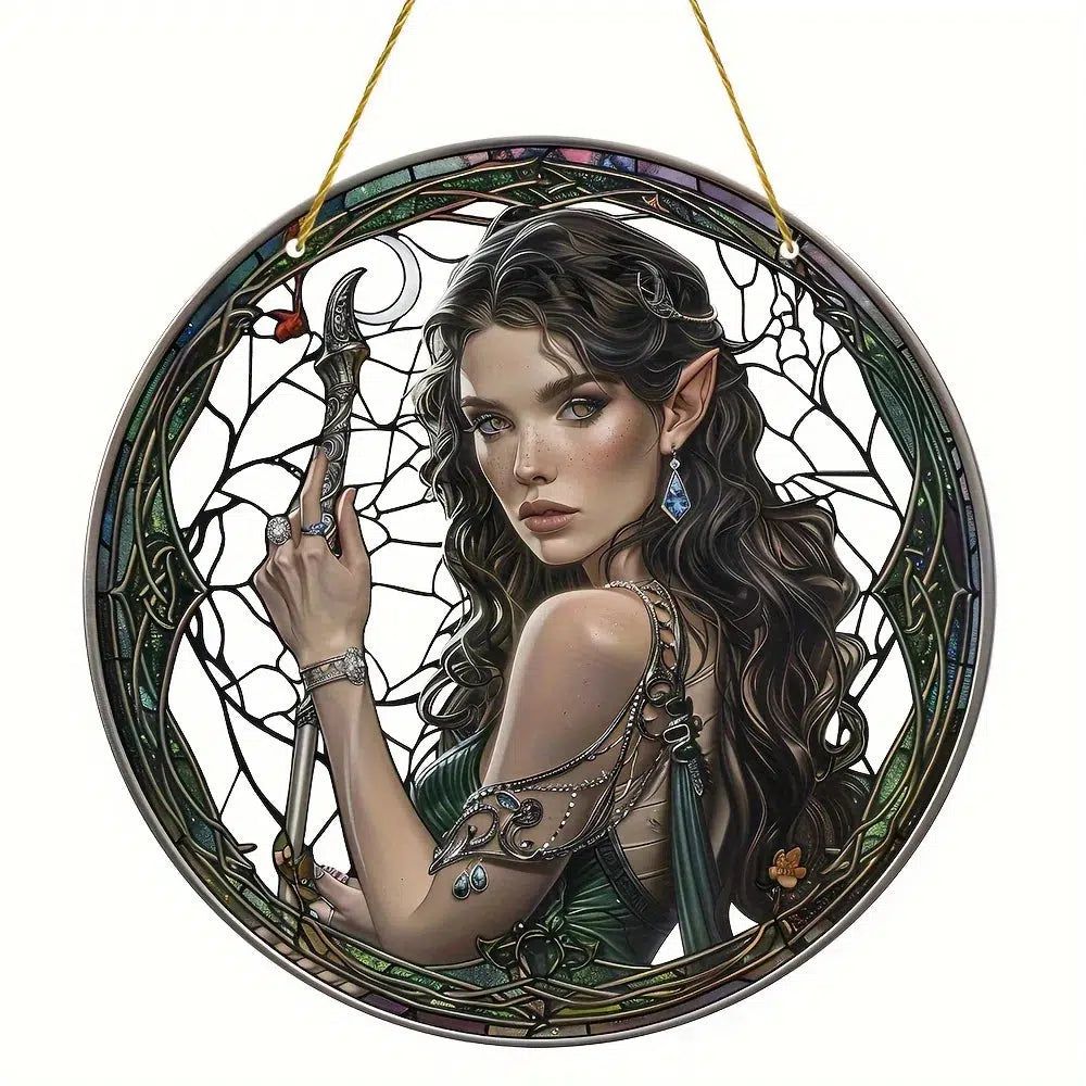 Witchy Woman Acrylic Suncatcher Mystic Window Art-MoonChildWorld