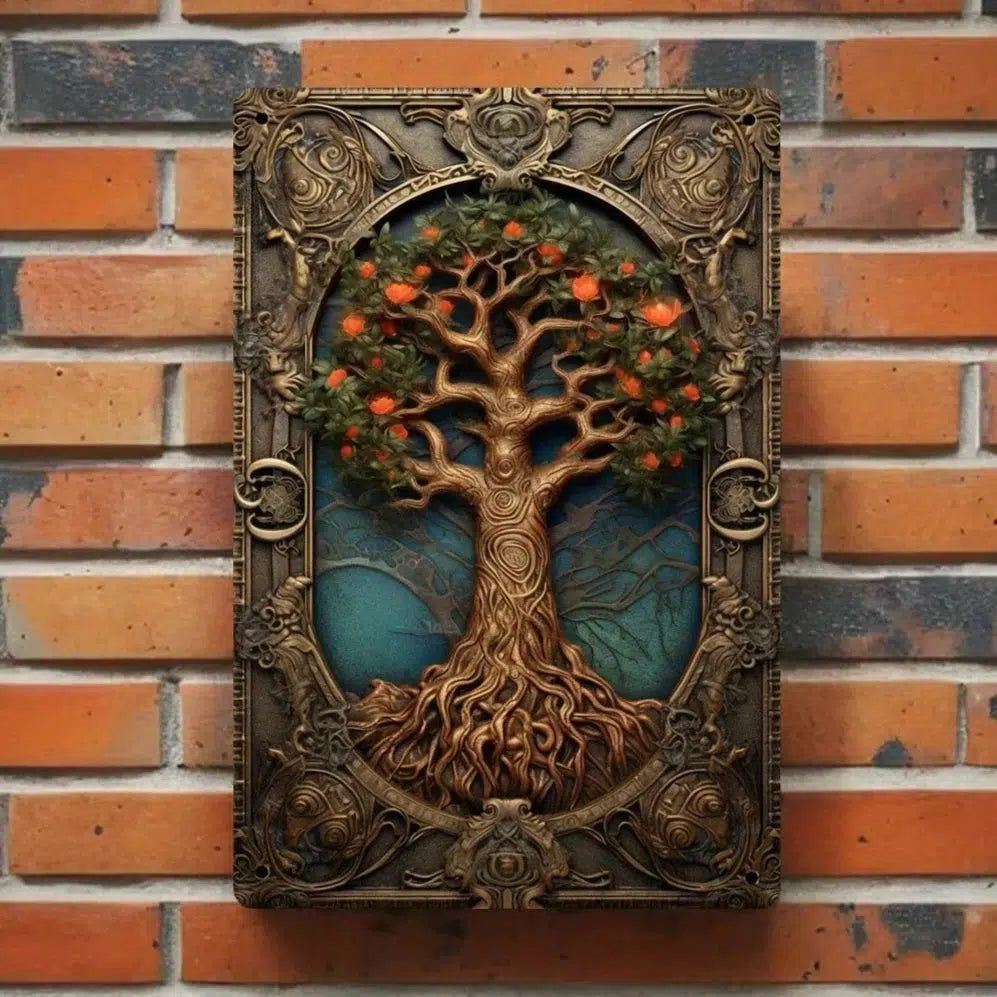 Tree Of Life Metal Sign Spiritual Tree Wall Art Pagan Tree of life Decor-MoonChildWorld