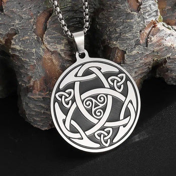 Irish Trinity Celtic Knot Spiral Knot Necklace Wicca Jewelry