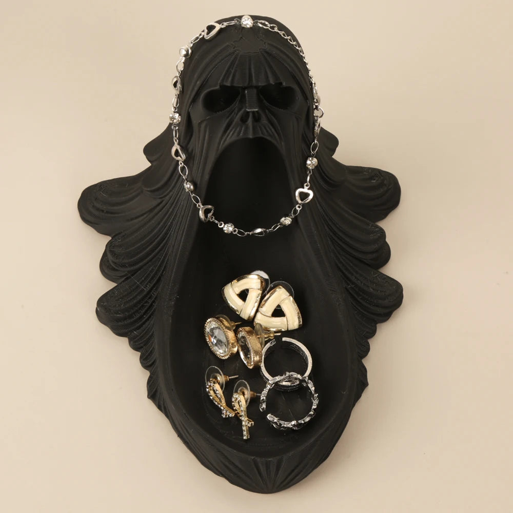 Dark Reaper Face Jewelry Tray - Gothic Jewelry Storage & Decor