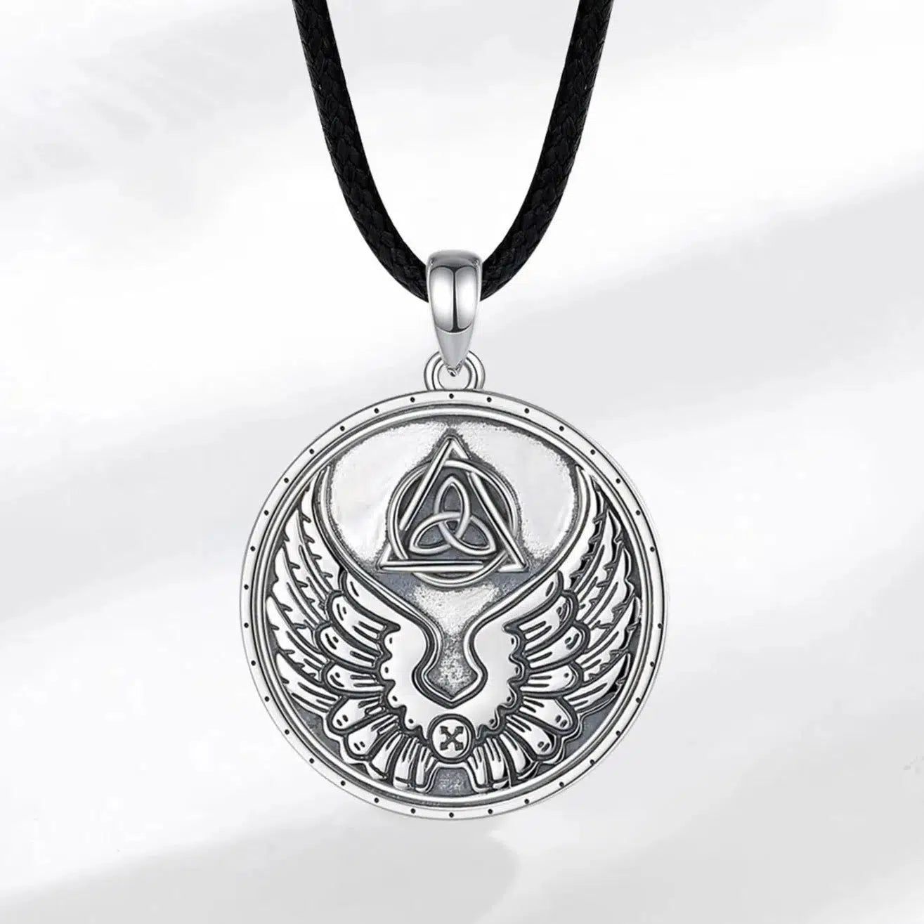 Pentagram Runes Necklace Pagan Jewelry-MoonChildWorld