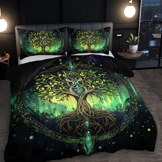 Spirit Celtic Tree of life Duvet Cover Pagan Bedding Set Wicca Home Decor