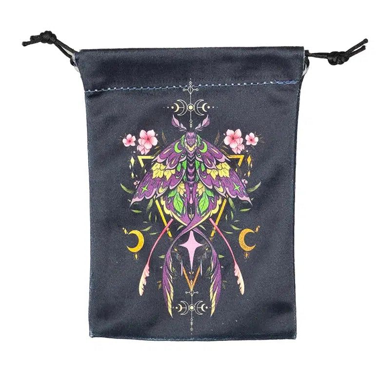 Tarot Card Storage Bag Luna Moth Witch Tarot Pouch-MoonChildWorld