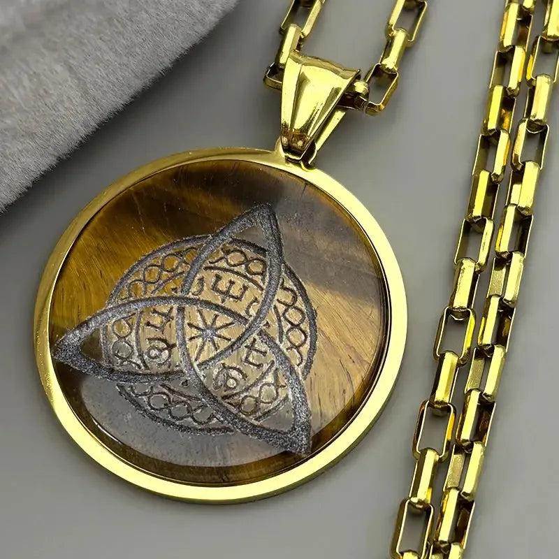 Irish Celtic Trinity Knot Necklace Pagan Triquetra Witchcraft Jewelry-MoonChildWorld
