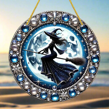 Witch Suncatcher Gorgeous Witch Acrylic Window Decoration Witchy Window Hanging-MoonChildWorld