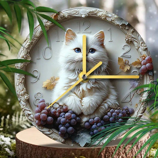 Persian Cat Wall Clock for Cat Lovers