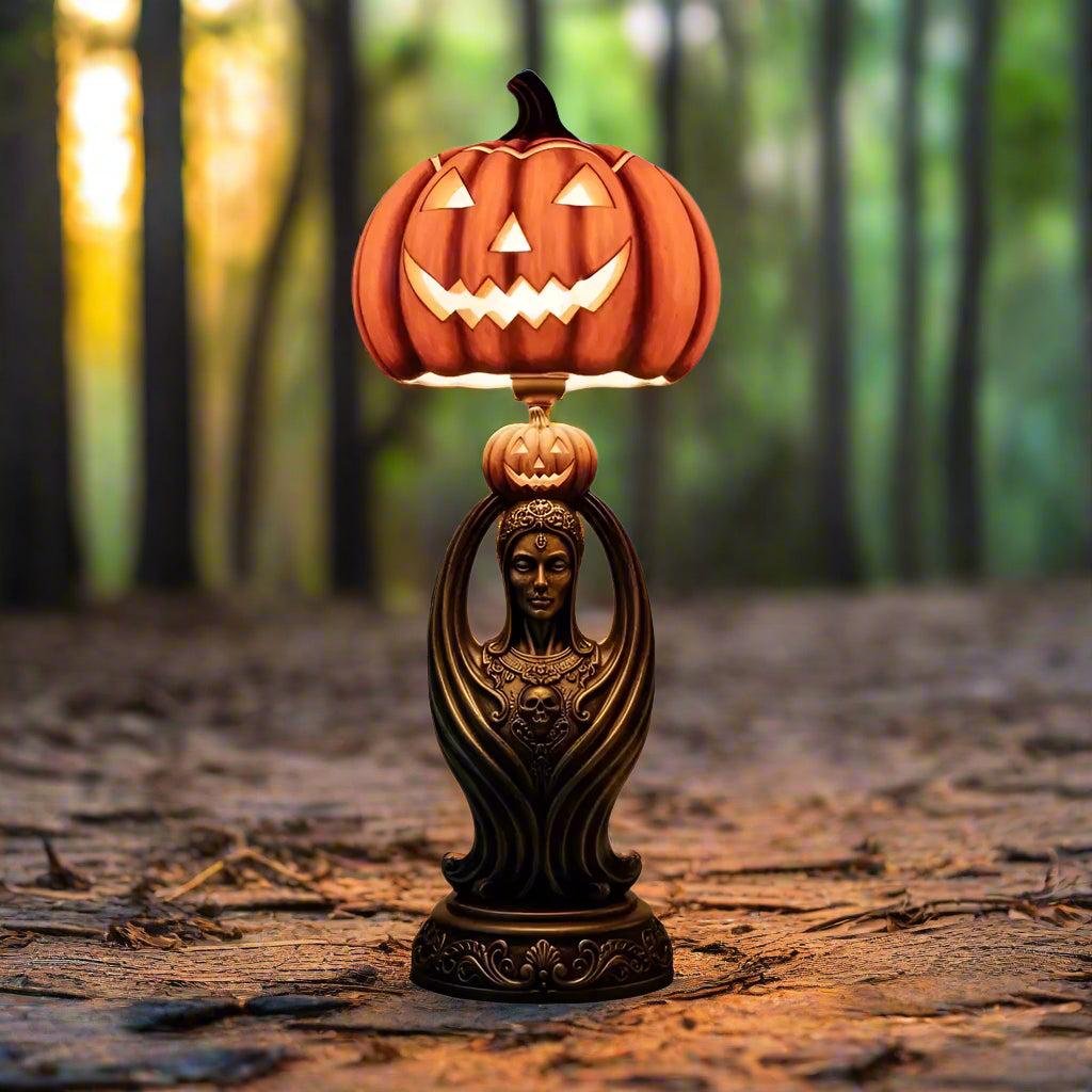 Halloween Pumpkin Night Light - Gothic Skeleton Ghost Witch LED Lamp Home Decor-MoonChildWorld
