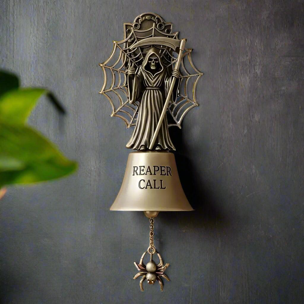 Spooky Halloween Witch Door Bell Vintage Style Shopkeepers Bell Metal Door Chime - Gothic Bell for Witchy Home Front Door-MoonChildWorld