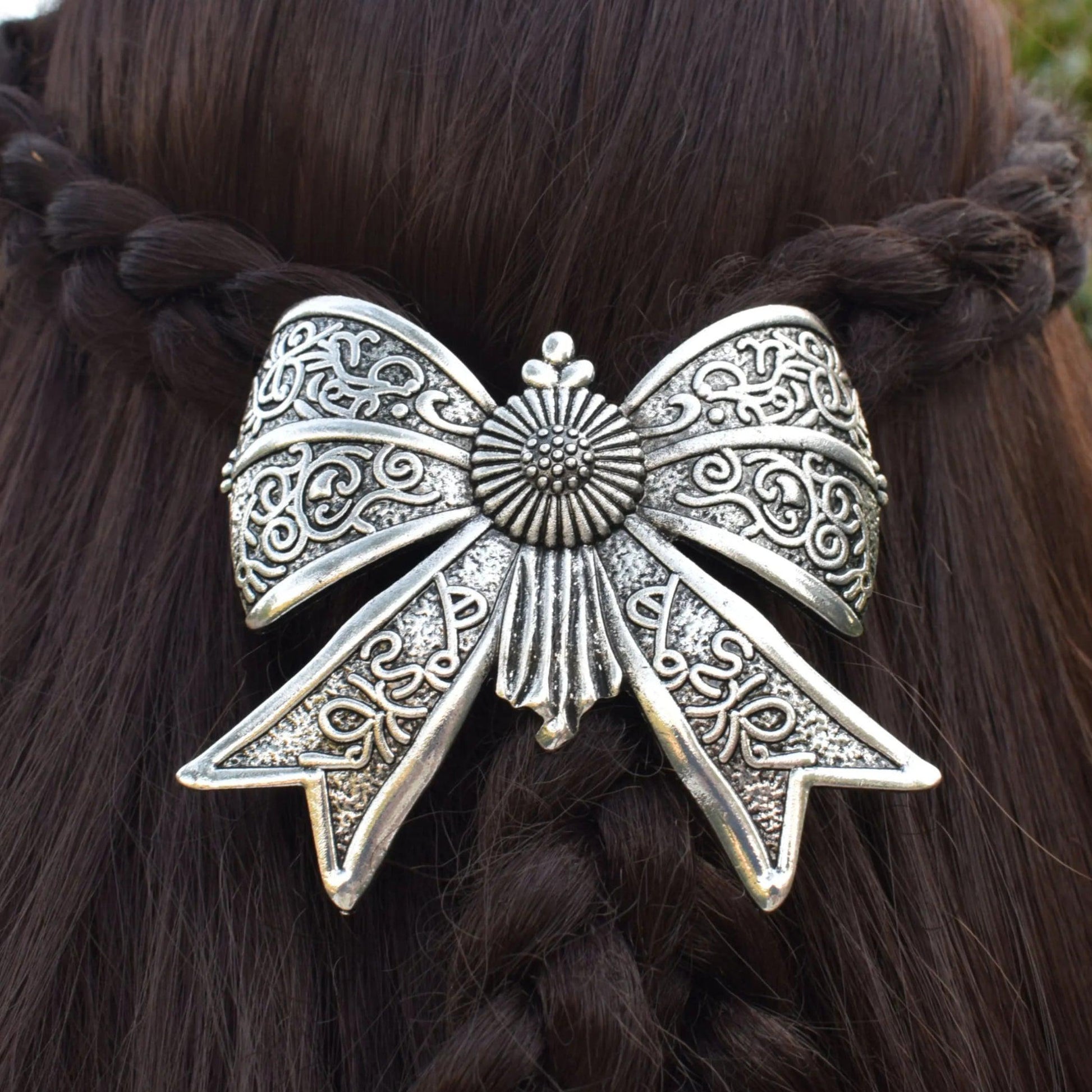 Bow tie Gothic Witch Celtic Hair Clip Witchy Barrette Hair Accessories