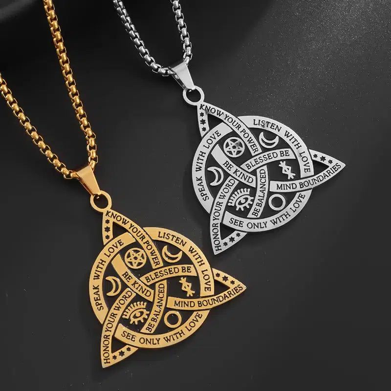 Celtic Trinity Knot Necklace Wiccan Witch Necklace-MoonChildWorld