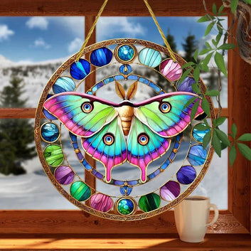 Lunar Moth Suncatcher Butterfly Suncatcher Witchy Insect Window Decor