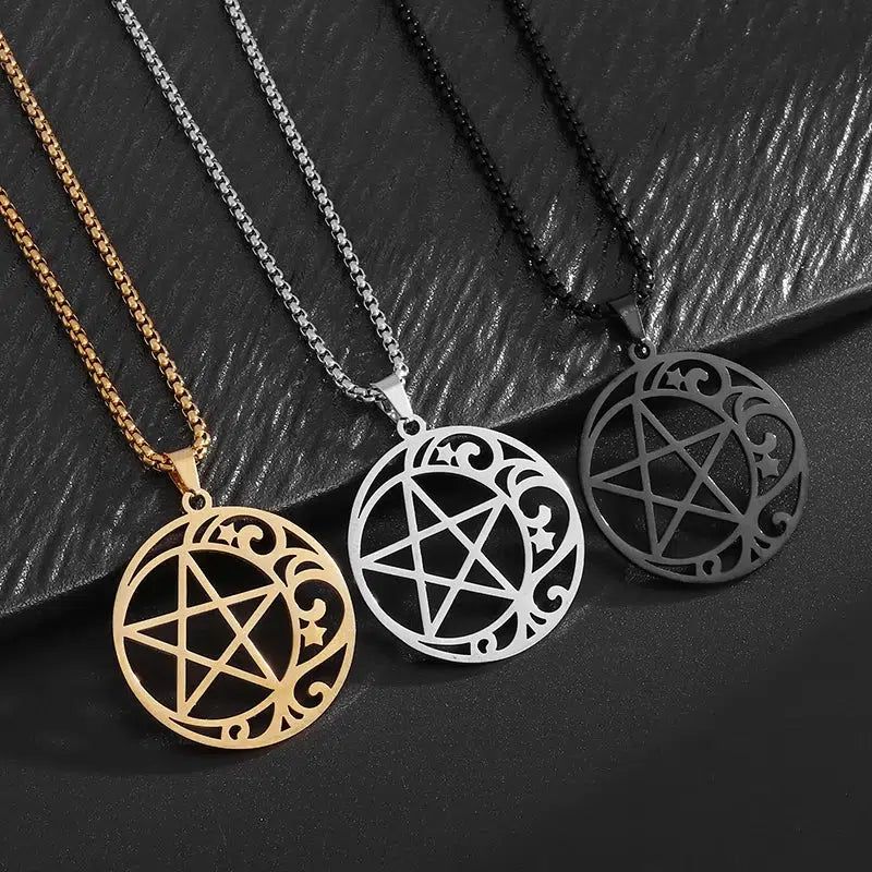Pentacle Necklace Wicca Jewelry-MoonChildWorld