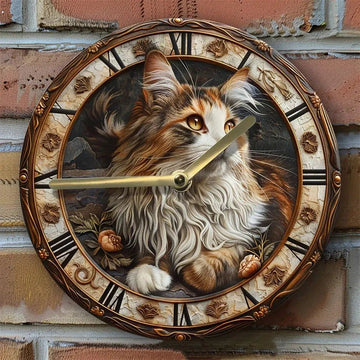 Maine Coon Cat Wall Clock-MoonChildWorld