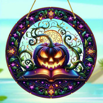 Halloween Pumpkin Suncatcher Spooky Halloween Home Decor