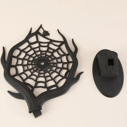 Dark Deadwood Spider Web Jewelry Display Stand - Witchy Gothic Home Decor
