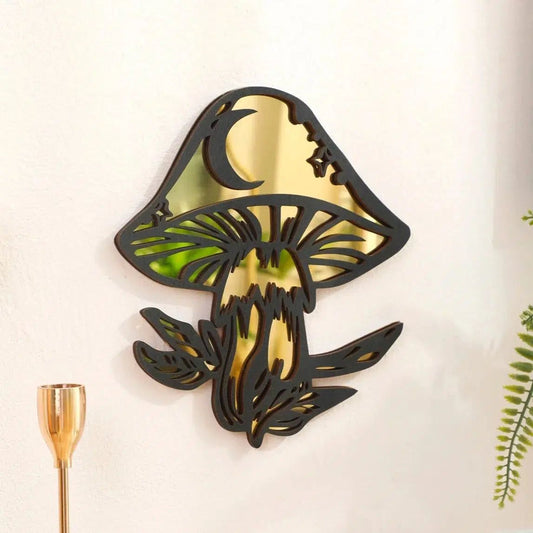 Mushroom Moon Mirror Witchy Hanging Mirrors