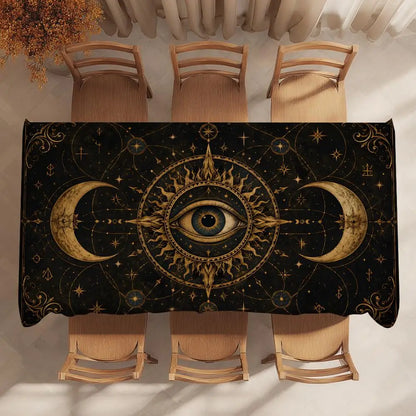 Protection eye tablecloth – witchy dining room decor