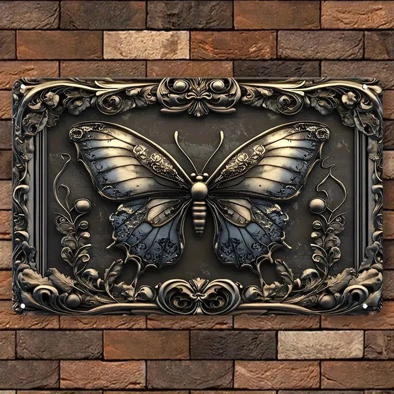 Charming Butterfly Wall Art Butterfly Metal Sign for Gothic Home Decor-MoonChildWorld