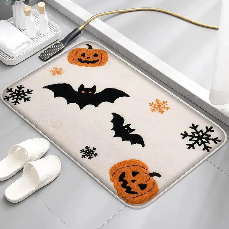 Spooky Halloween Doormat - Cute Ghost, Pumpkin Design Gothic Witch Home Decor-MoonChildWorld
