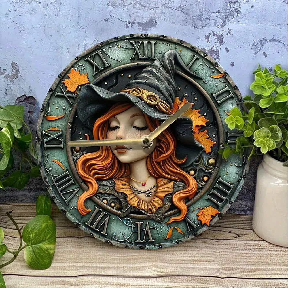 Mystical Witch Wall Clock-MoonChildWorld