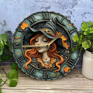 Mystical Witch Wall Clock