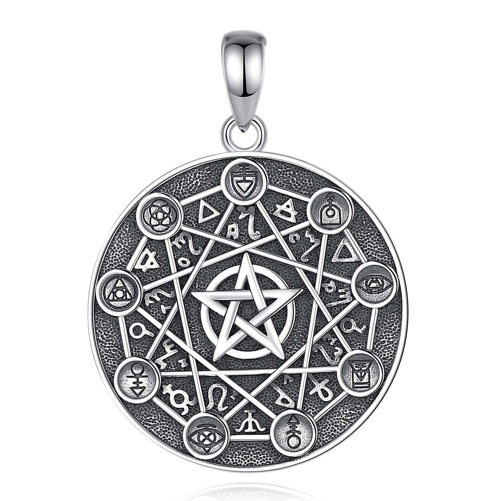 Tetragrammaton Pentacle Necklace Witch Jewelry-MoonChildWorld