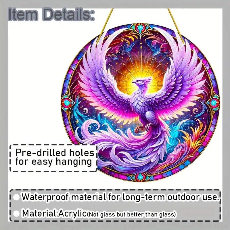 Rising Phoenix Suncatcher Spiritual Decor Phoenix Acrylic Sign-MoonChildWorld