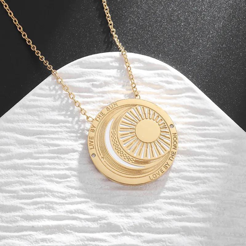 Sun Moon Mystic Necklace Wiccan Jewelry-MoonChildWorld