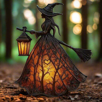 Gothic Witch Table Decor Halloween Witch Light Decoration