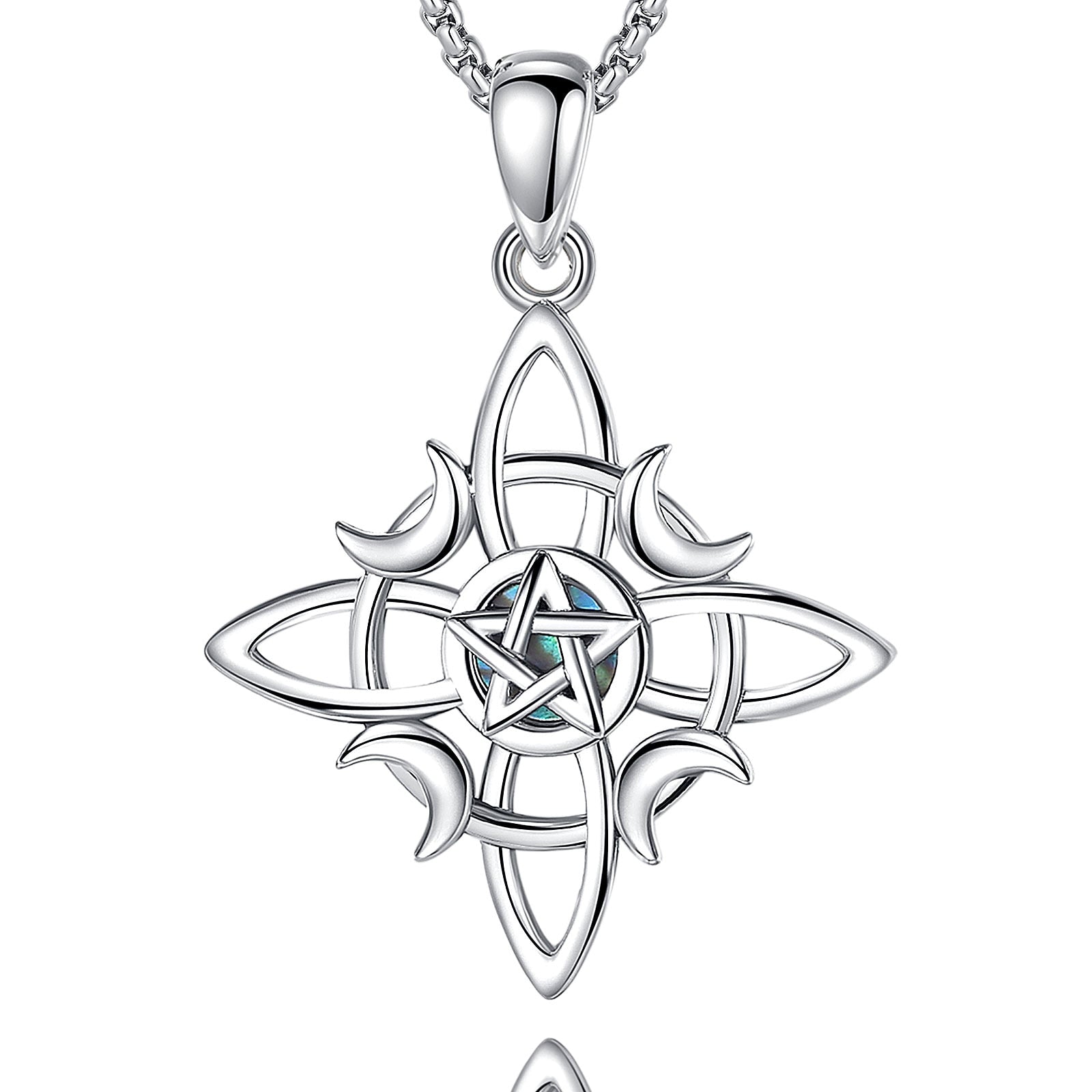 Witchcraft Pentagram Celtic Knot Necklace Wiccan Jewelry-MoonChildWorld