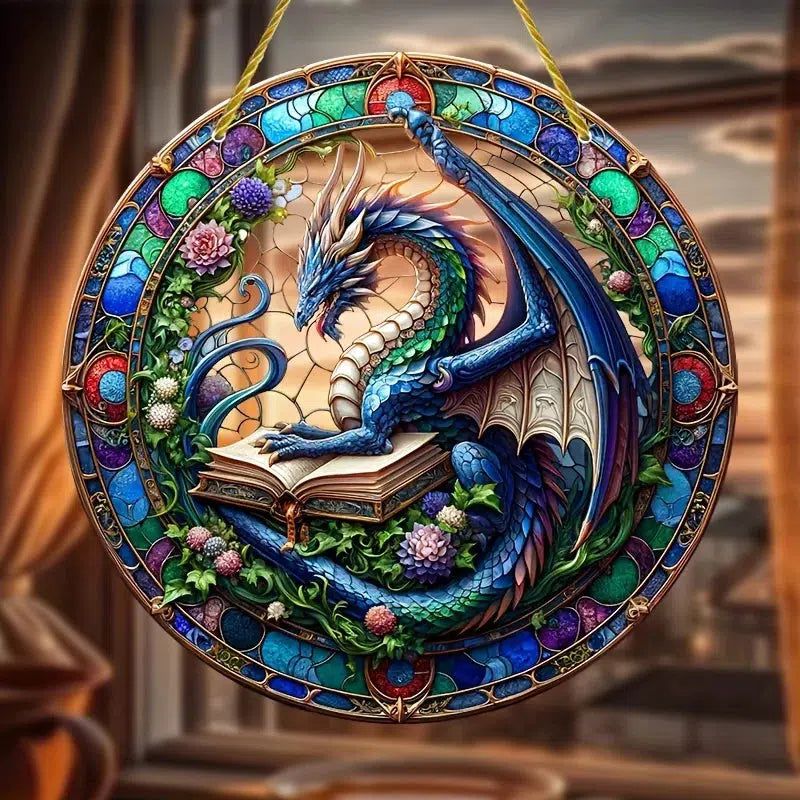 Dragon Suncatcher Dragon Acrylic Sign Dragon Window Decor-MoonChildWorld