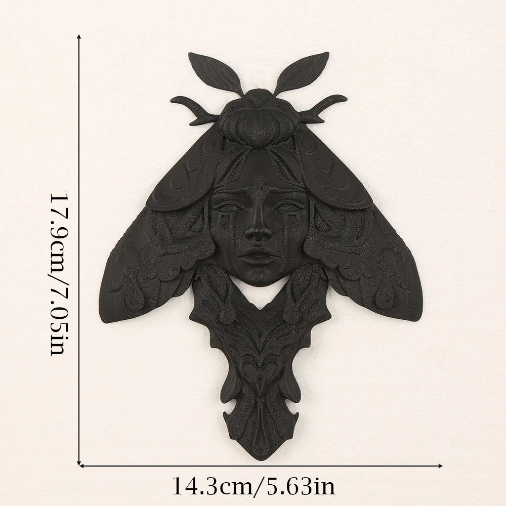 Dark Style Moth Wall Hanging For Gothic Witch Home Halloween Wall Decoration