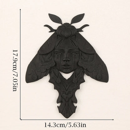 Dark Style Moth Wall Hanging For Gothic Witch Home Halloween Wall Decoration