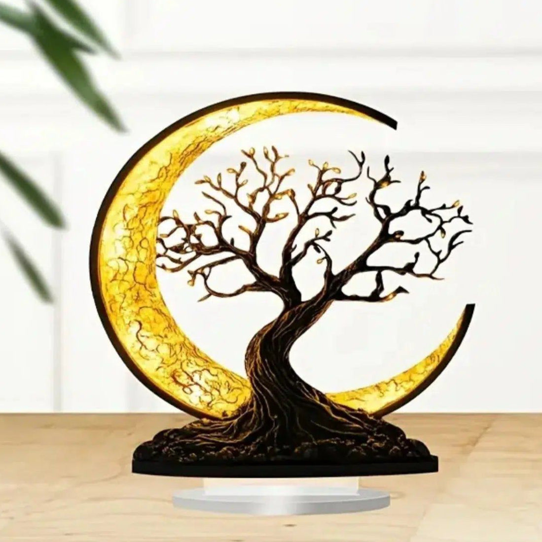 Moon and Tree of Life Table Ornament Wicca Tree of Life Acrylic Sign Pagan Desk Decor-MoonChildWorld