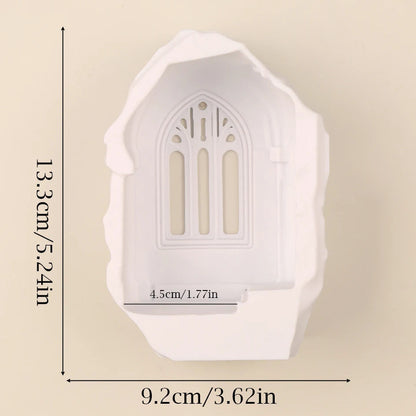 Church Arch Window Witchy Wall Decor Candle Holder For Gothic Dark Room