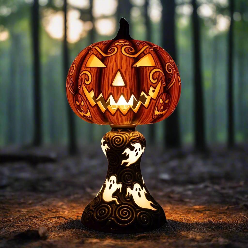 Halloween Pumpkin Night Light - Gothic Skeleton Ghost Witch LED Lamp Home Decor-MoonChildWorld