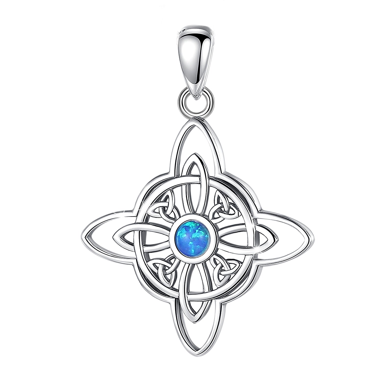 Witchcraft Celtic Knot Necklace Opal Wicca Amulet Necklace-MoonChildWorld