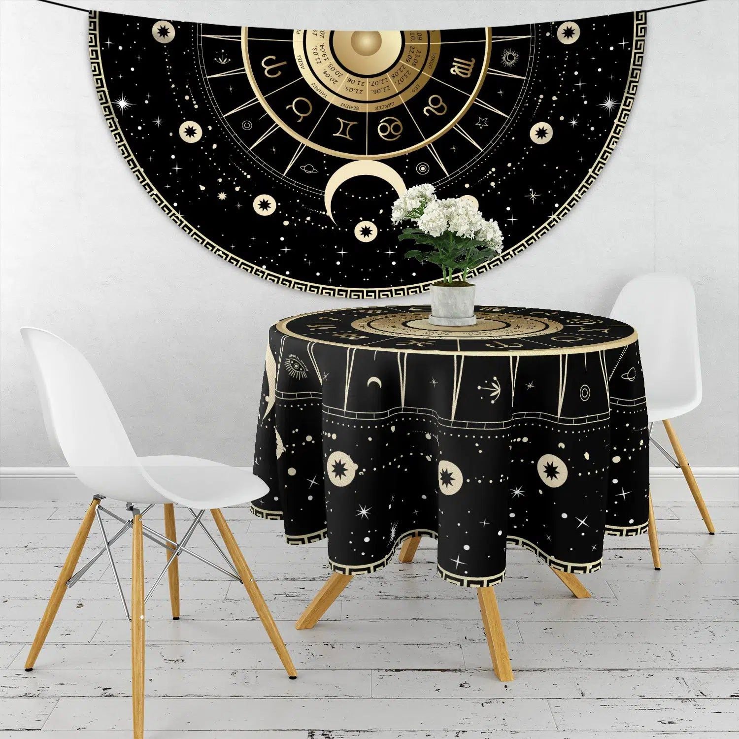 Tarot Circular Table Cloth Pagan Table Cover-MoonChildWorld