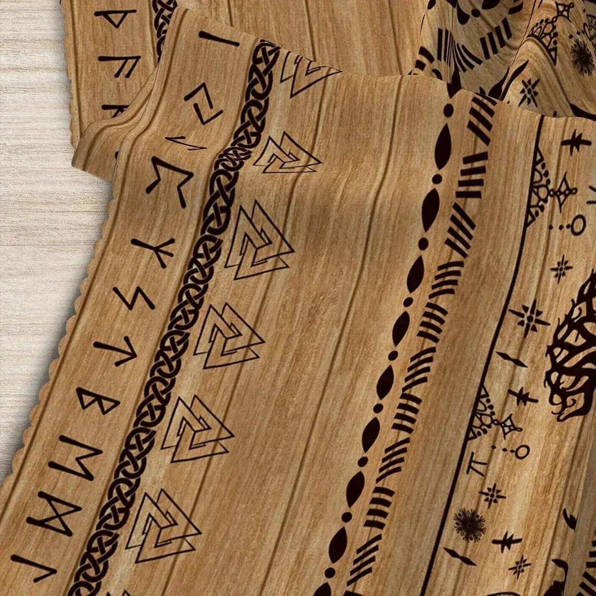 Vintage Viking Style Tree of Life Tablecloth Pagan Table Cloths Kitchen Table Decor-MoonChildWorld
