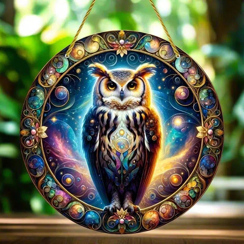 Magic Owl Suncatcher Mystic Acrylic Sign-MoonChildWorld