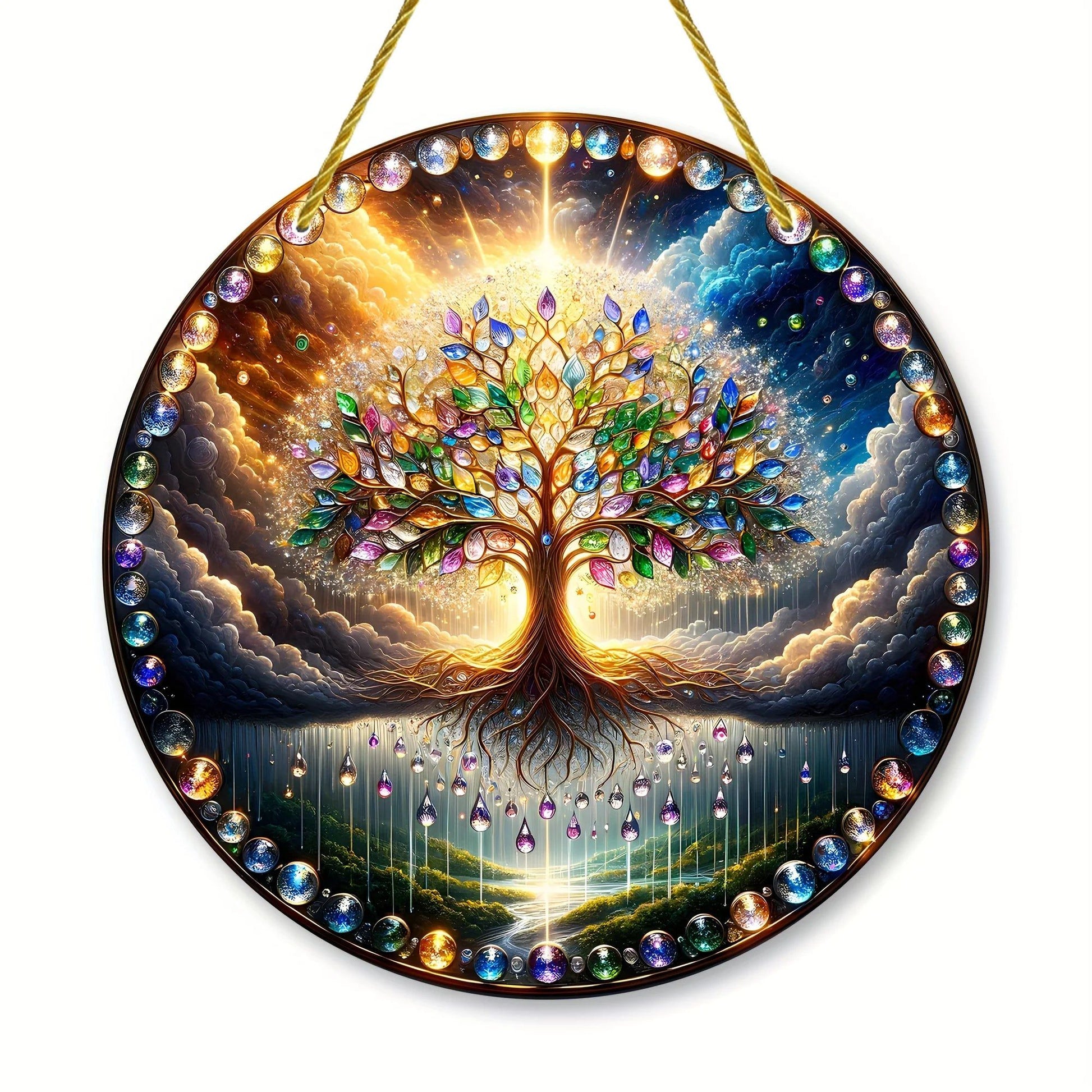 Tree of Life Suncatcher Wicca Acrylic Sign Pagan Home Decor-MoonChildWorld