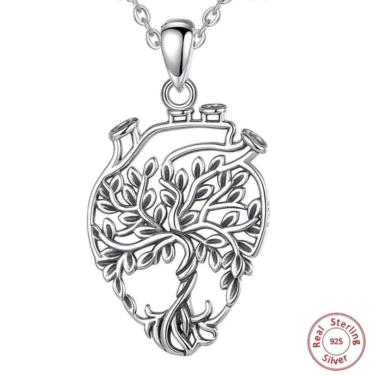 Heart Tree of Life Necklace Pagan Jewelry