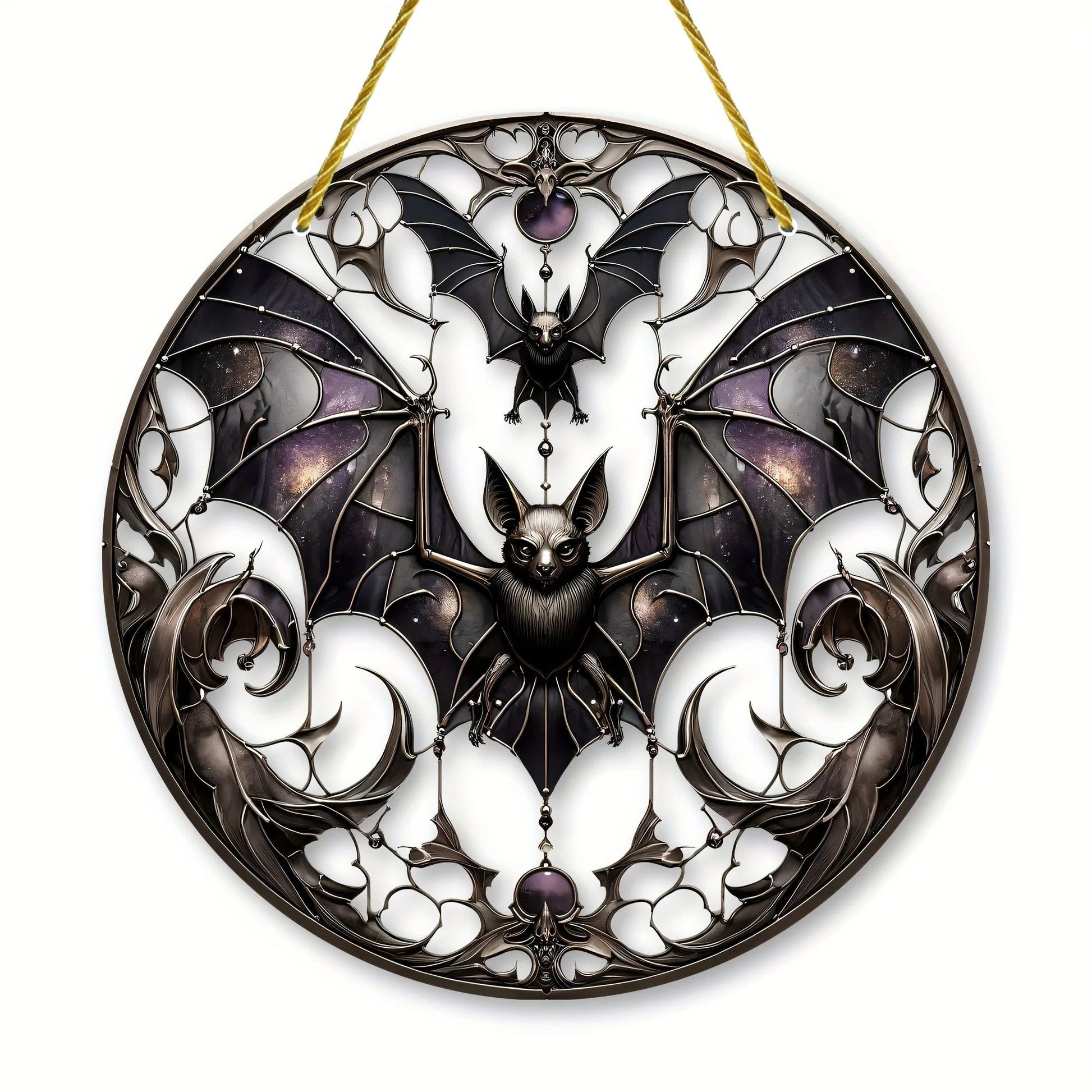 Gothic Bat Suncatcher Halloween Acrylic Sign-MoonChildWorld