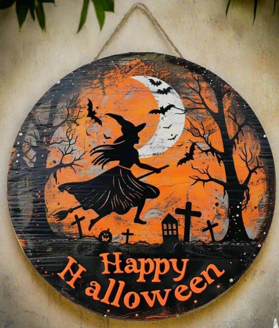 Vintage Wooden Sign Halloween Hanging Sign Gothic Wood Sign-MoonChildWorld