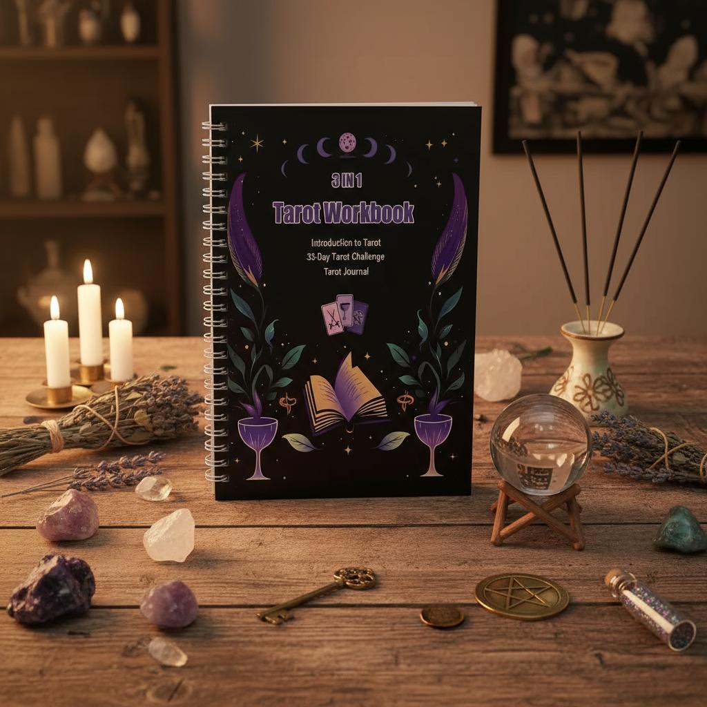 Tarot Workbook For Beginners Introduction 33-day Tarot Challenge Journal-MoonChildWorld