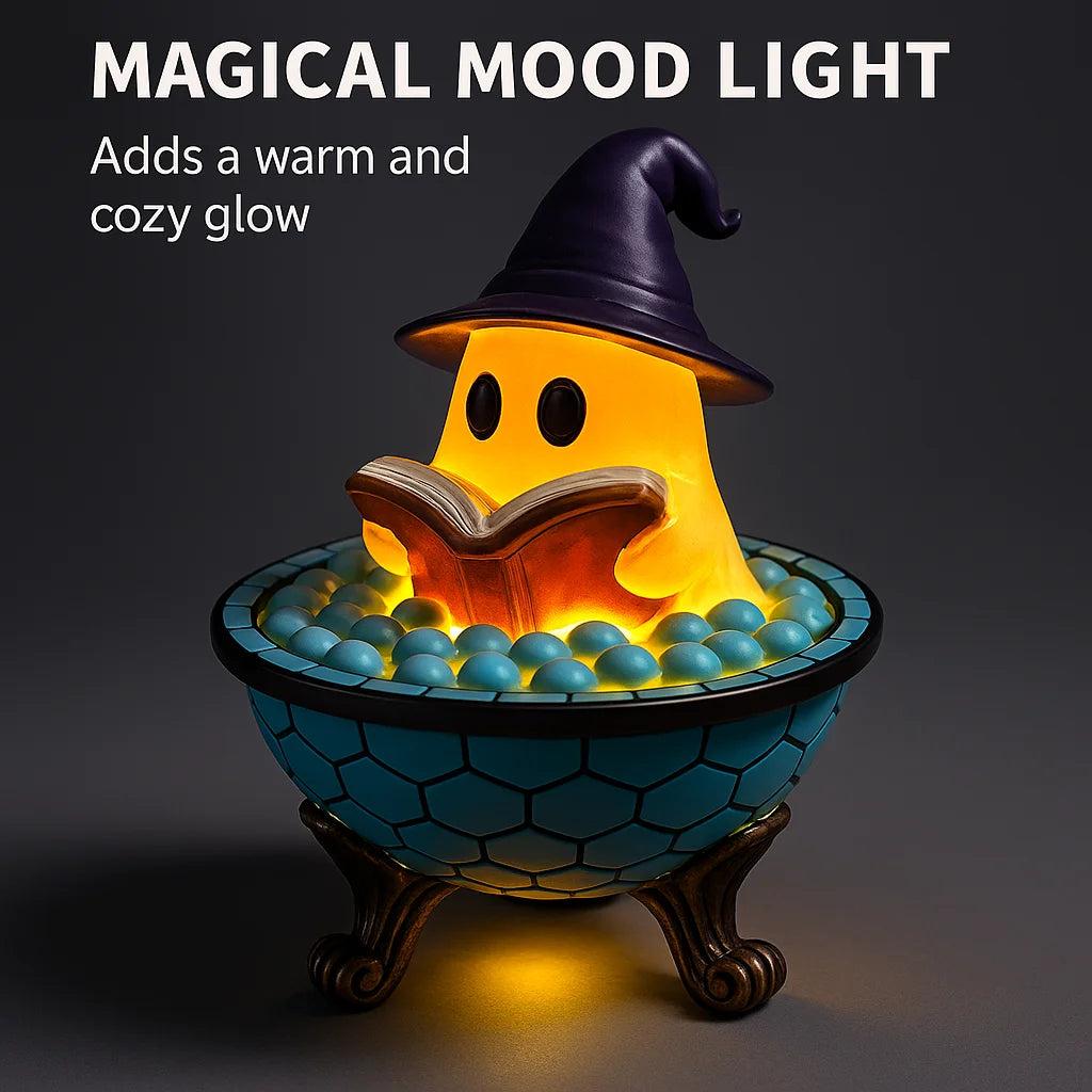 Cute Ghost Bubble Bath LED Lamp - Witchy Night Light Color Changing Mood Halloween Decorations-MoonChildWorld