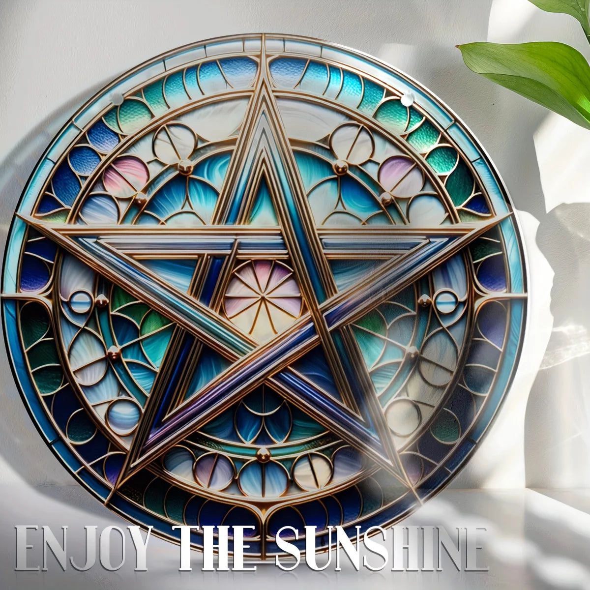 Wicca Pentacle Suncatcher Witchcraft Acrylic Sign-MoonChildWorld