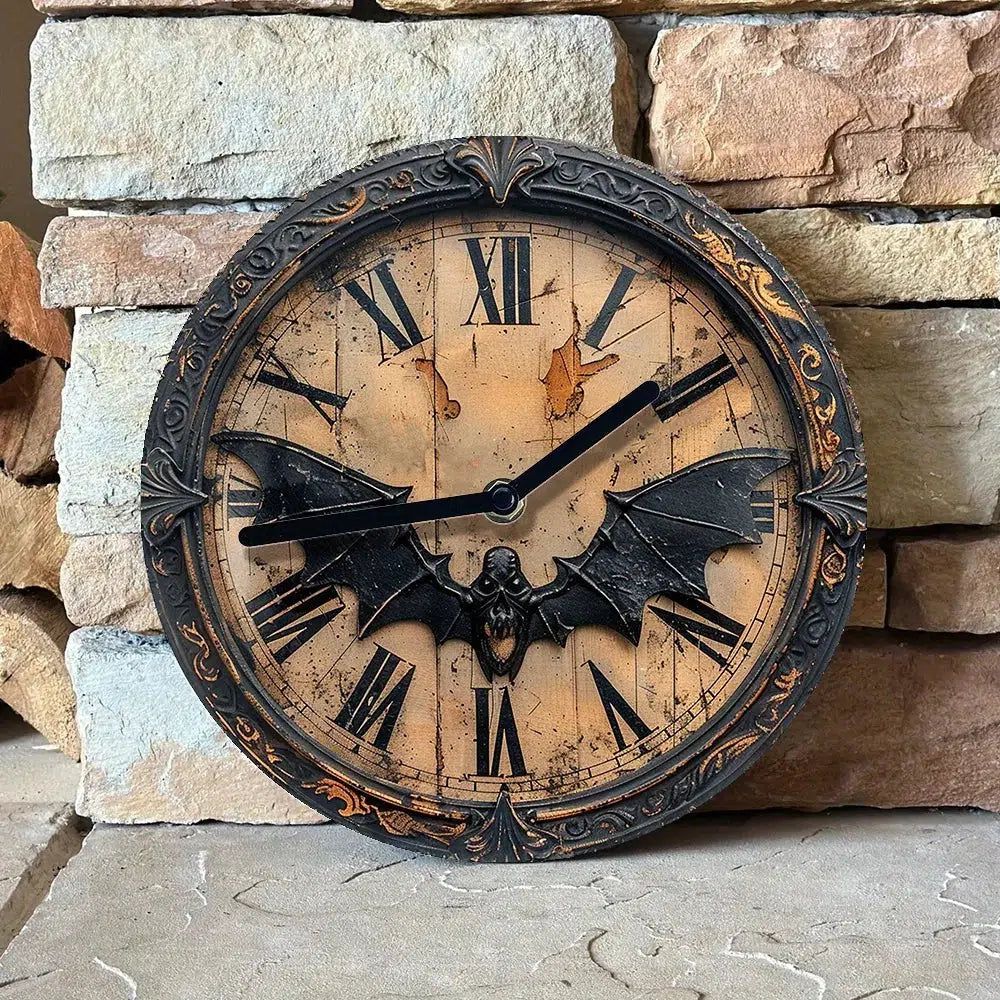 Halloween Vampire Bat Wall Clock Gothic Home Decor-MoonChildWorld